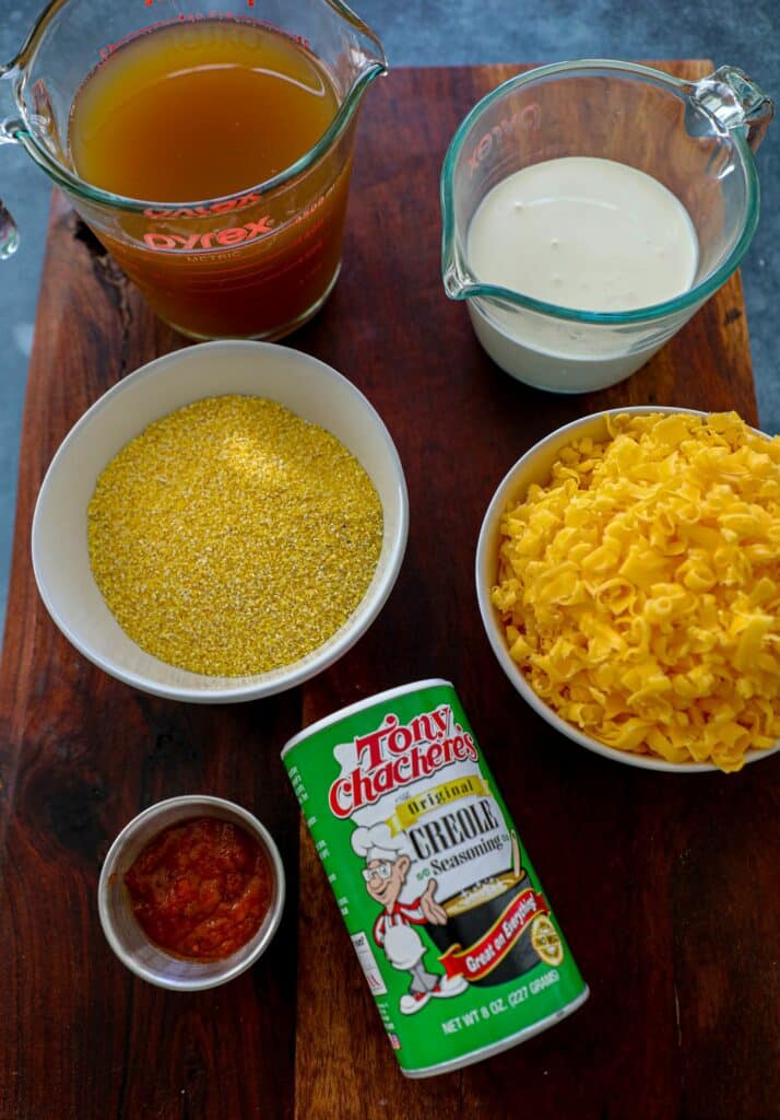 Cajun Shrimp and Grits Recipe ingredients