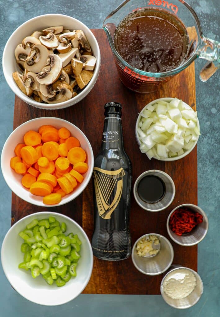Guinness Braised Beef ingredients