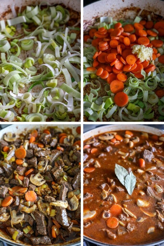 steps for sauteing and braising