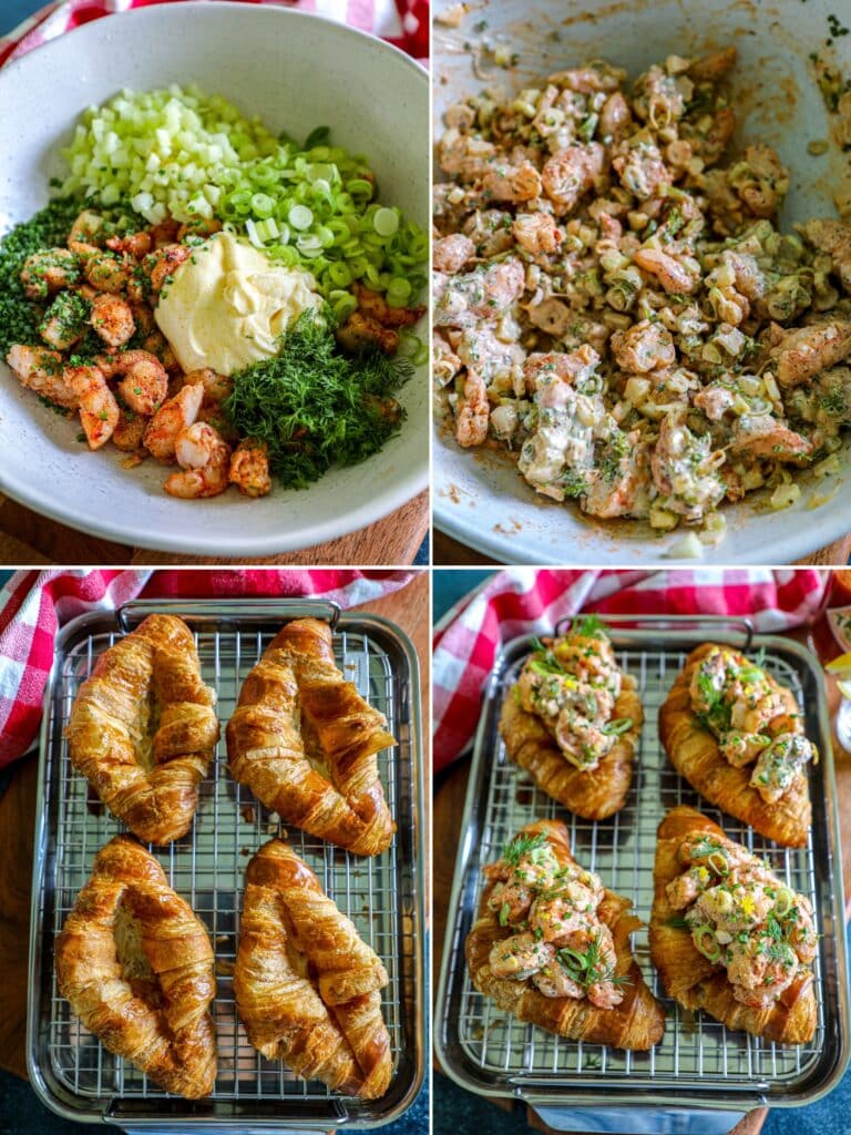 How to assemble the grilled shrimp rolls in step by step photos.