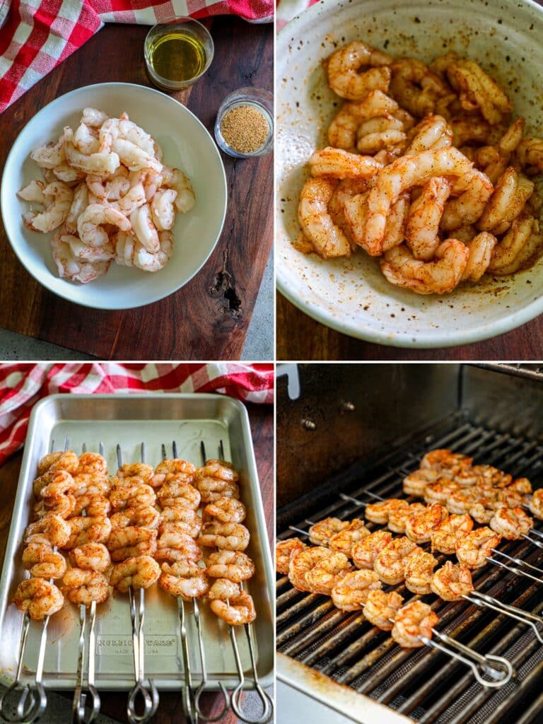 How to grill shrimp in step by step photos.