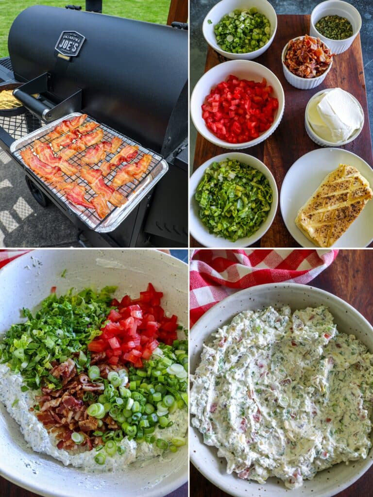 Assembling the BLT dip
