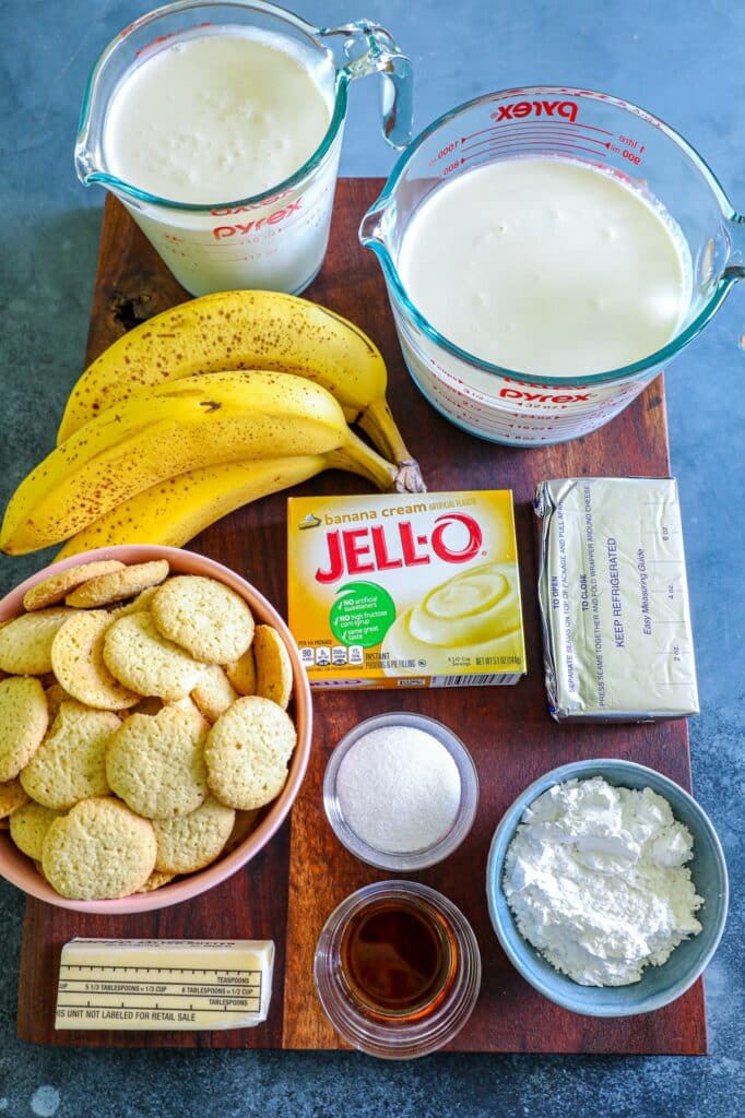 Banana Pudding Bars Recipe ingredients
