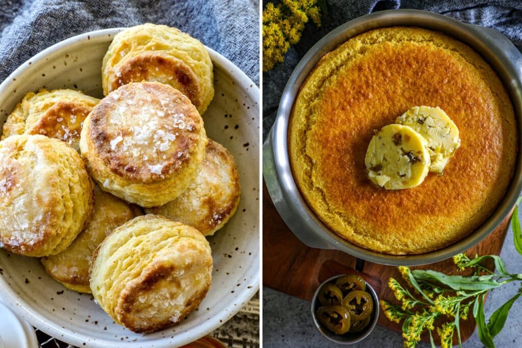 Serving jalapeno honey butter on sides.