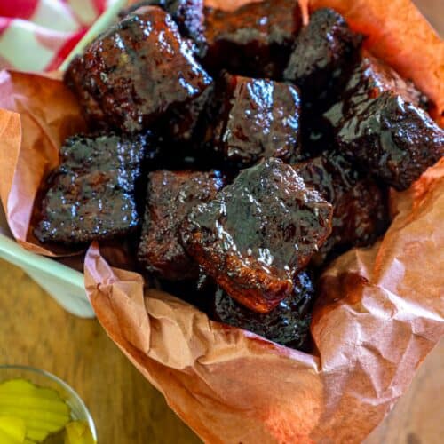 Smoked Pork Belly Burnt Ends