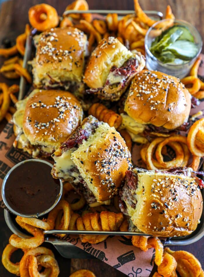 Pulled Beef & Cheddar Sliders