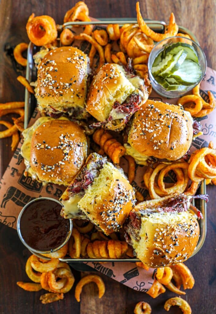Pulled Beef & Cheddar Sliders