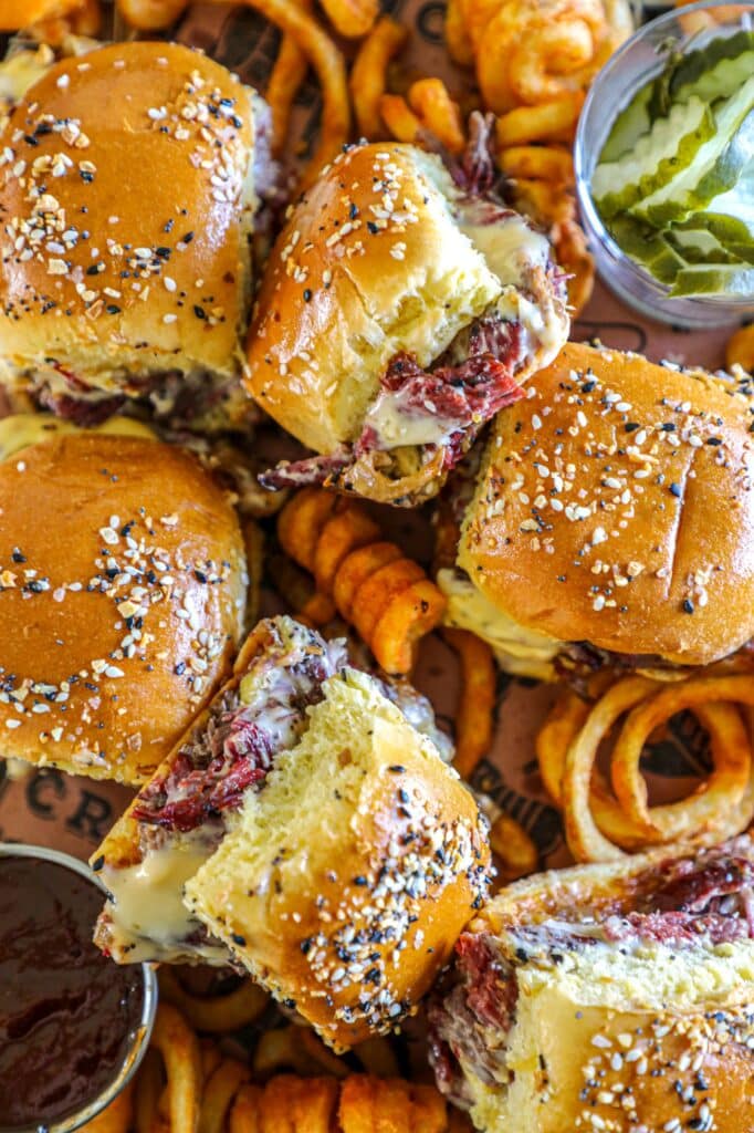 Pulled Beef & Cheddar Sliders
