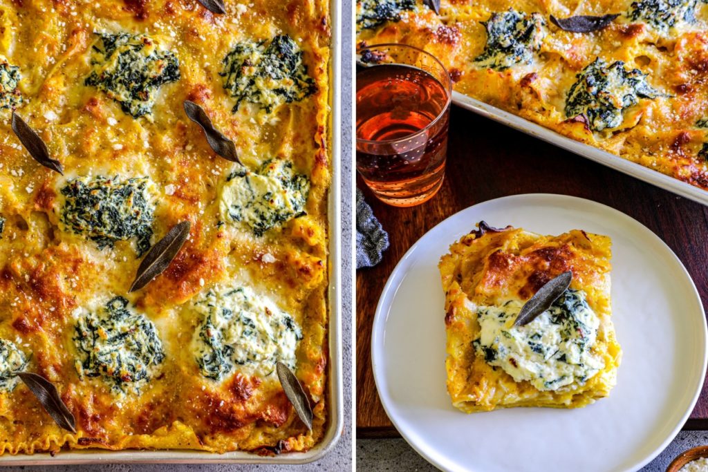 Butternut Squash and Spinach Lasagna