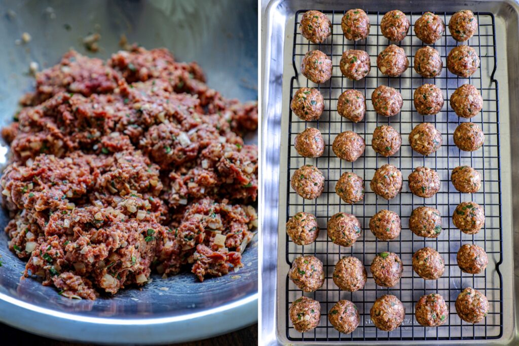 How to prepare bison meatballs