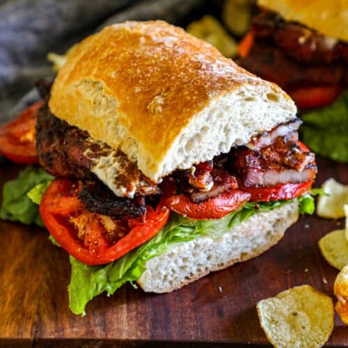 Pork Belly Sandwich Recipe (PBLT)