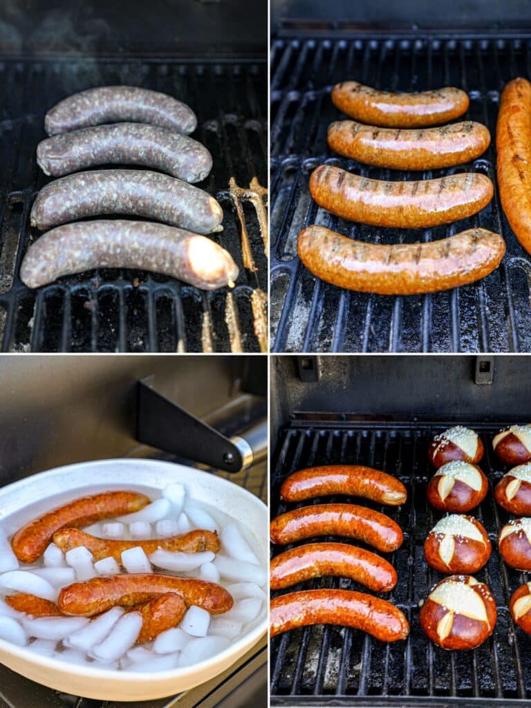 Steps for double smoking brats
