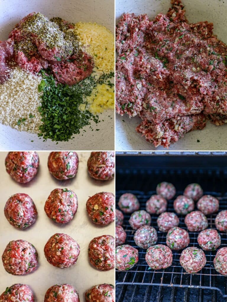 Preparing smoked meatballs