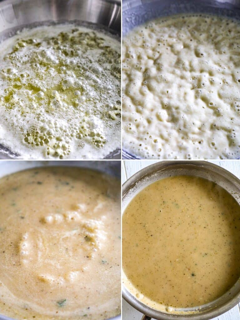 Steps for making turkey gravy
