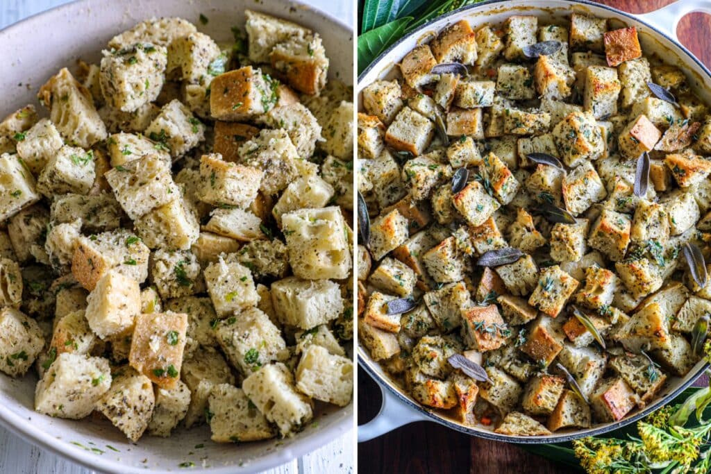 Stuffing crust topping