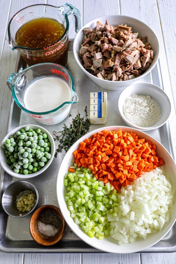 Turkey Pot Pie With Stuffing Crust