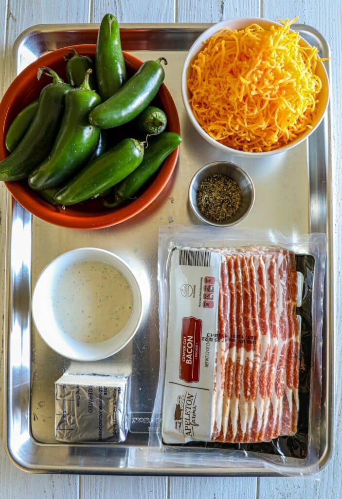 Chicken Bacon Ranch Jalapeno Poppers ingredients