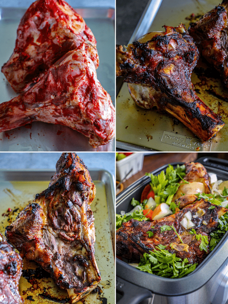 Steps to prepare the Slow Cooker Wagyu Beef Bone Broth