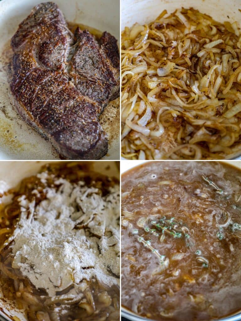 French Onion Pot Roast preparation steps