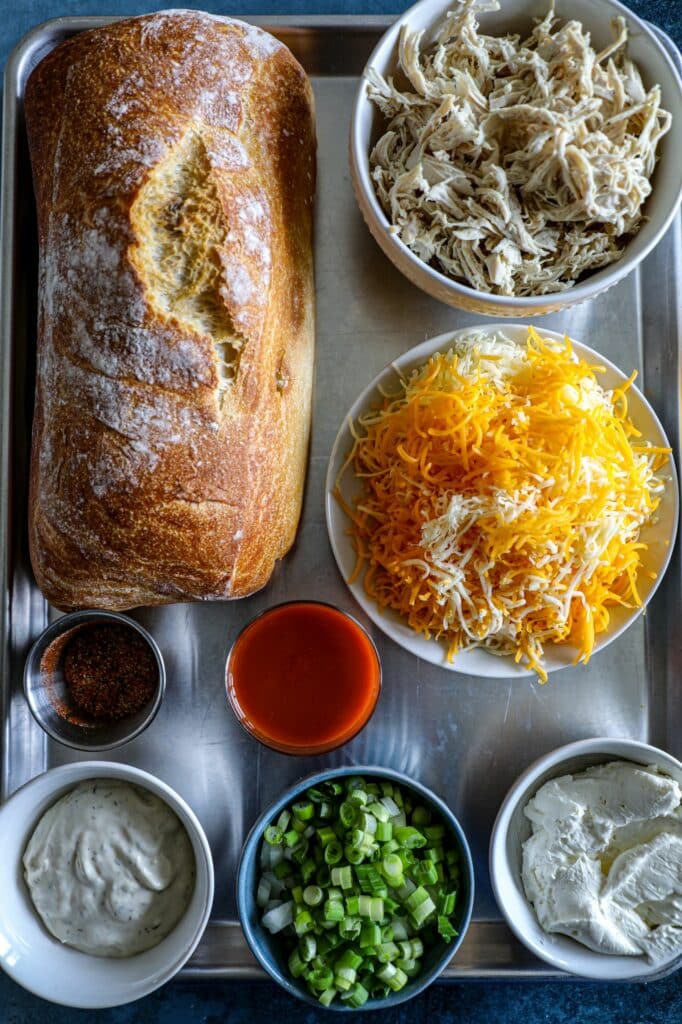 Buffalo Chicken French Bread Pizza ingredients