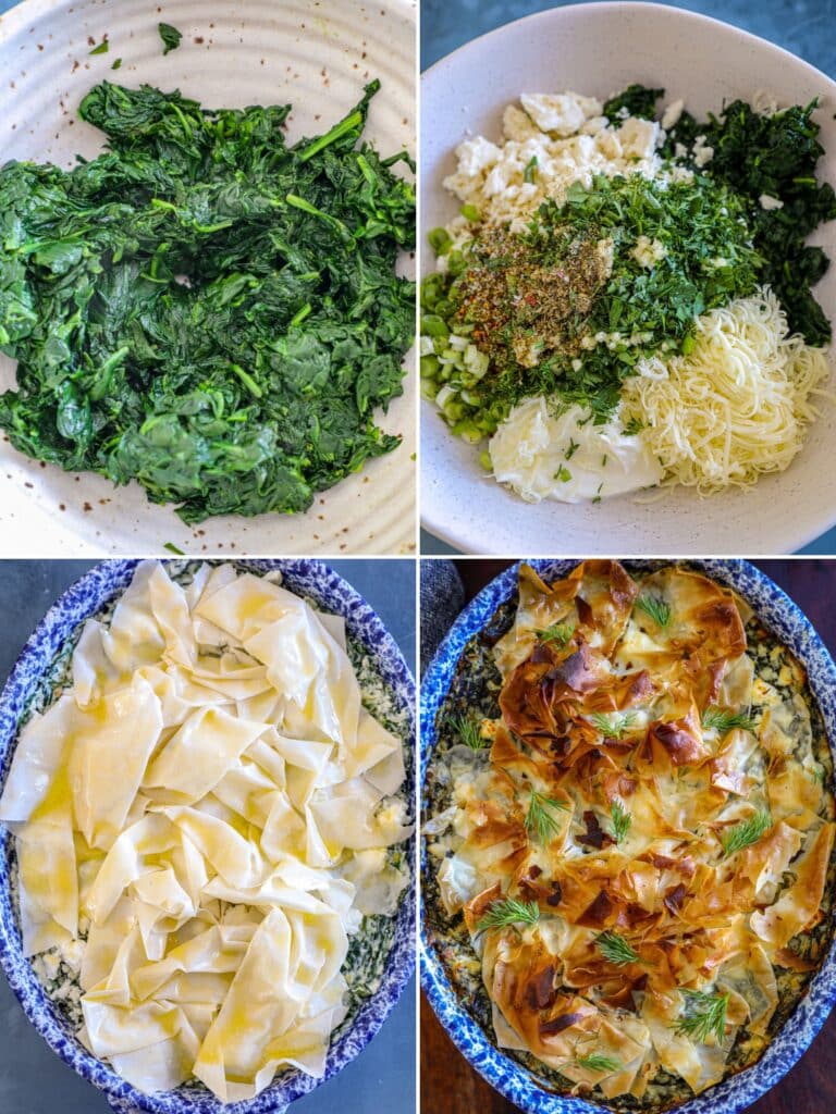 How to make the spanakopita dip