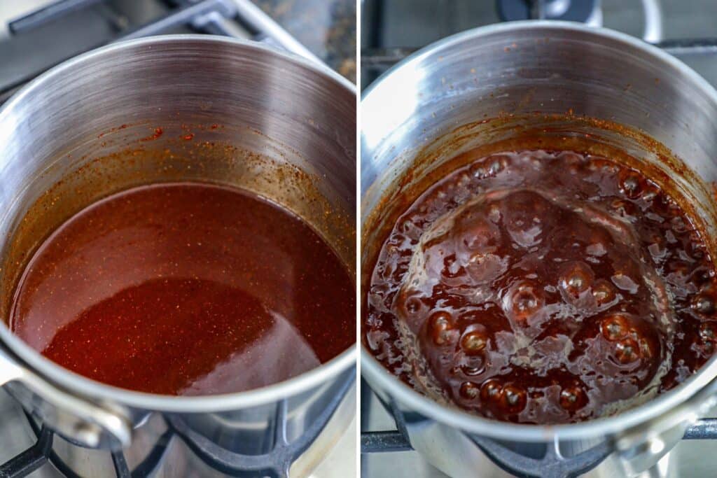 Chicago Mild Sauce thats on the stove