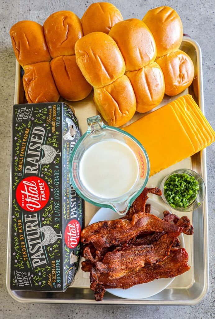 Hawaiian Roll Breakfast Sliders ingredients