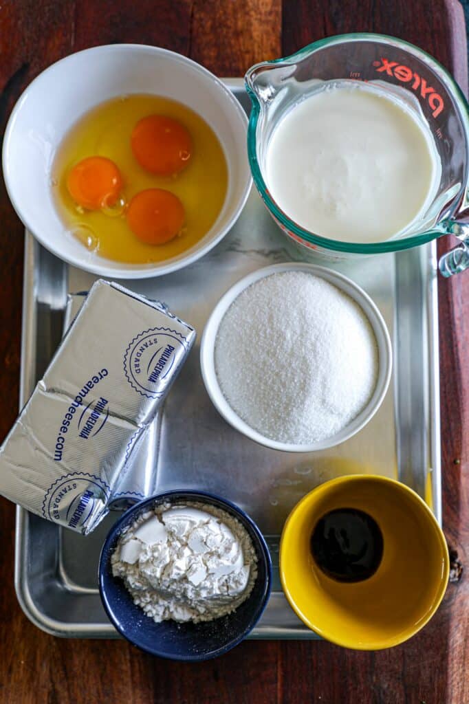 Mini Basque Cheesecake Recipe ingredients