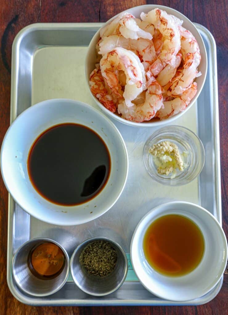Grilled Bang Bang Shrimp ingredients