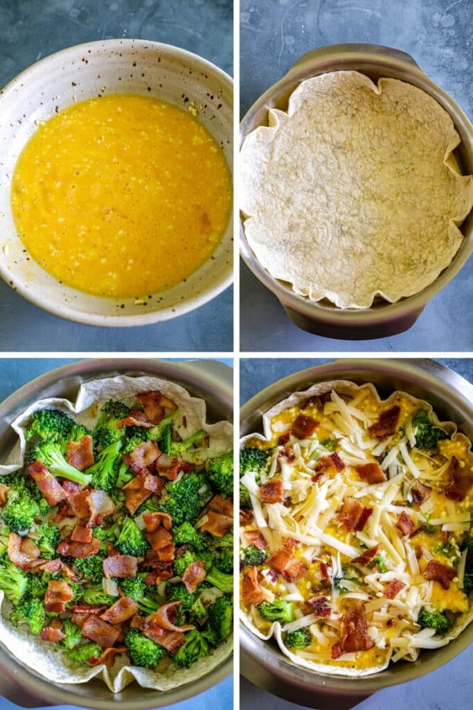 How to make a tortilla egg bake