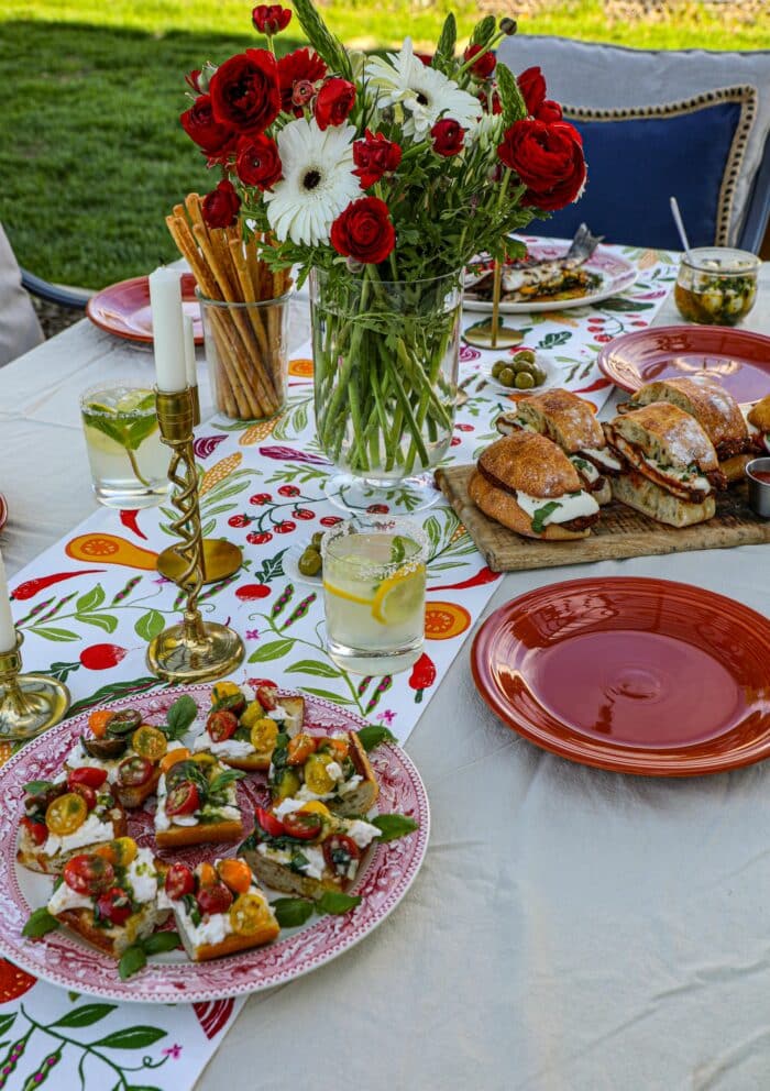Italian-Inspired Al Fresco Menu