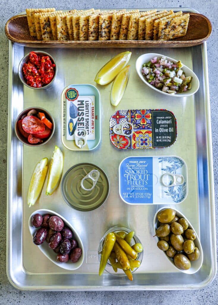 Tinned Fish Board ingredients