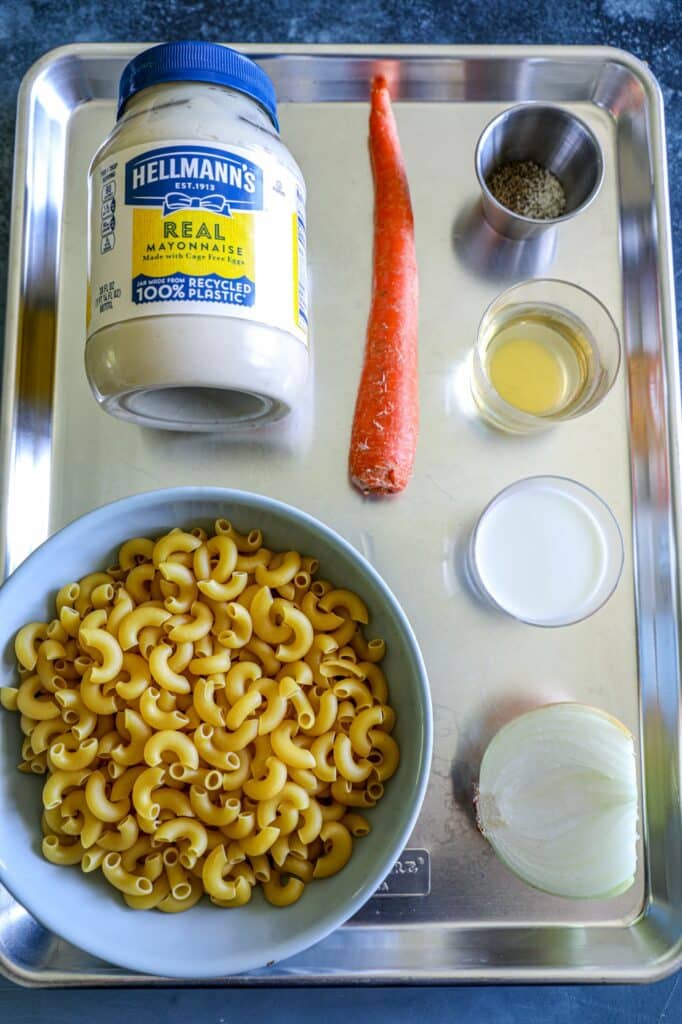 Authentic Hawaiian Macaroni Salad Recipe ingredients