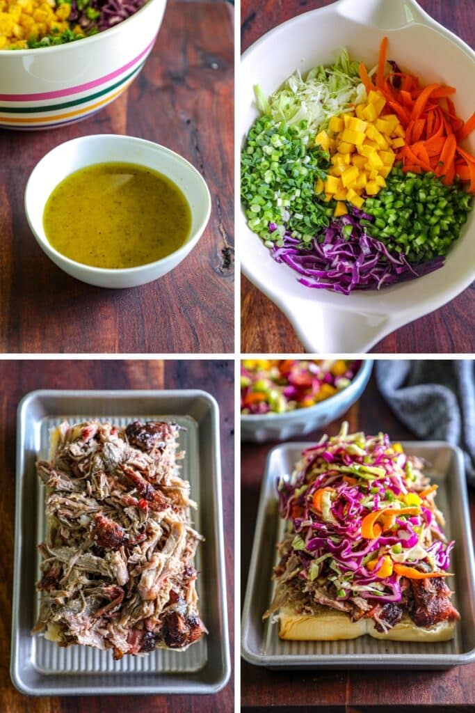 Steps for making Hawaiian roll pulled pork sliders