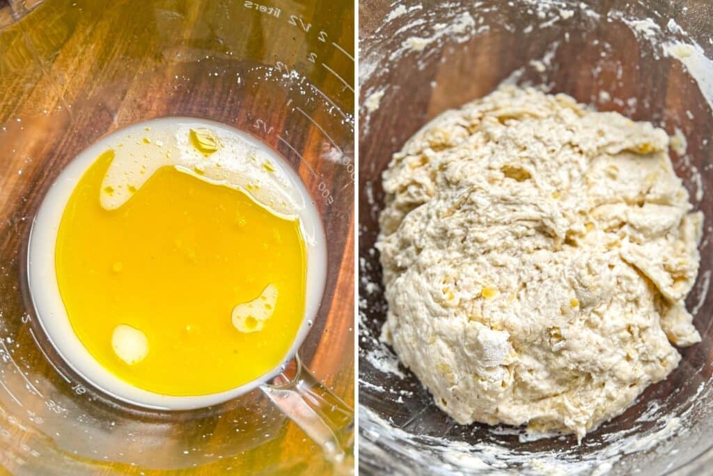 Activating the yeast and forming the dough ball