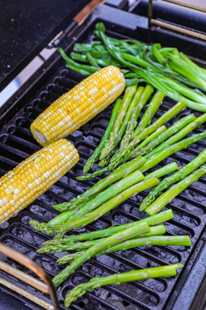 Grilling the vegetables