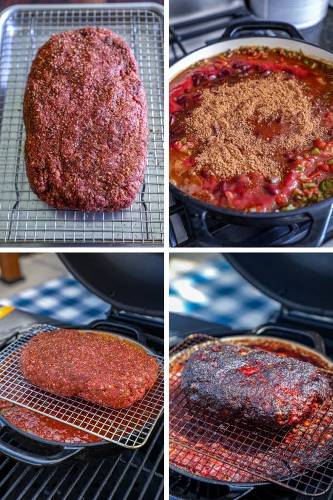 Steps for making the venison chili