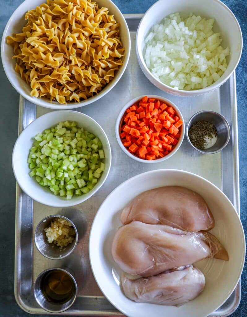 Dutch Oven Chicken Noodle Soup ingredients