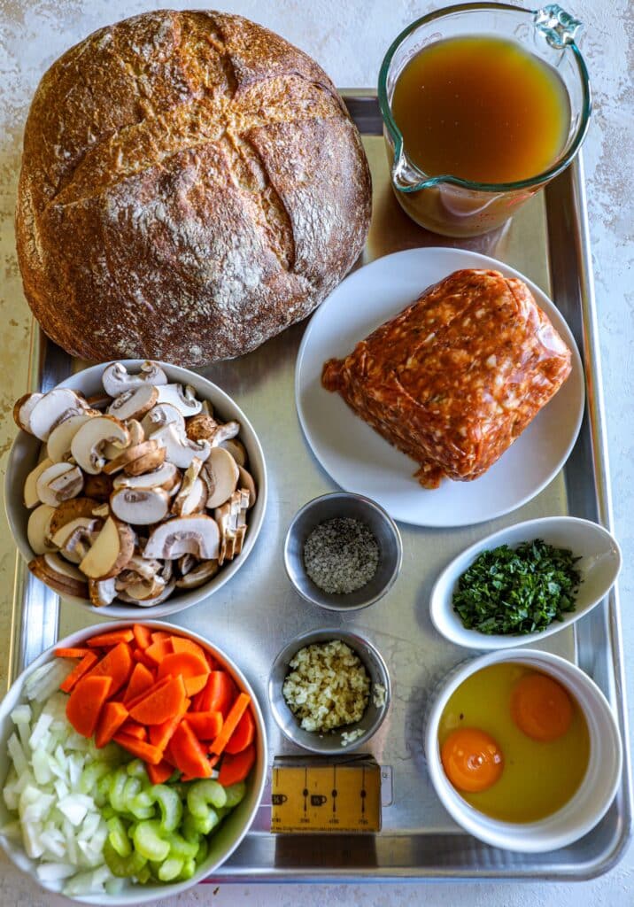 Sourdough Stuffing Recipe ingredients