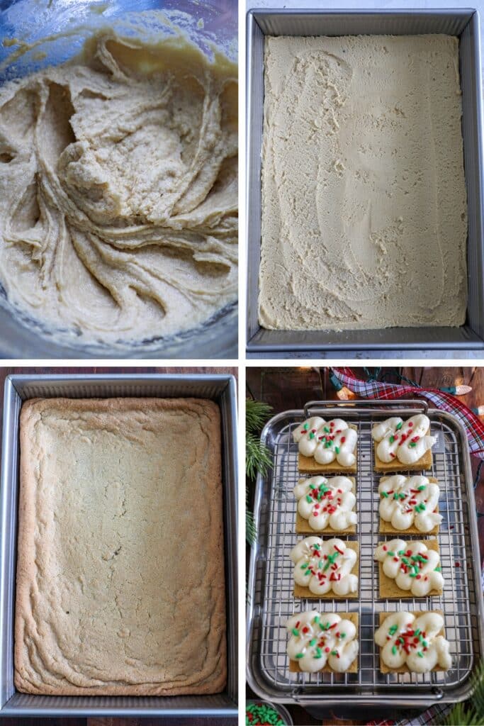 Steps for making Christmas Sugar Cookie Bars Recipe