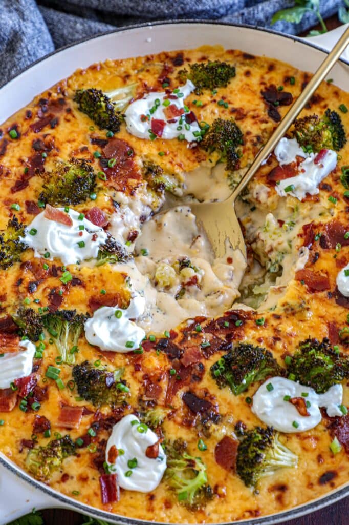 Broccoli Cheddar Baked Potatoes