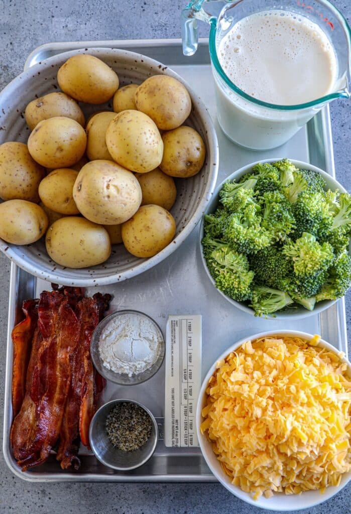 Broccoli Cheddar Baked Potato ingredients