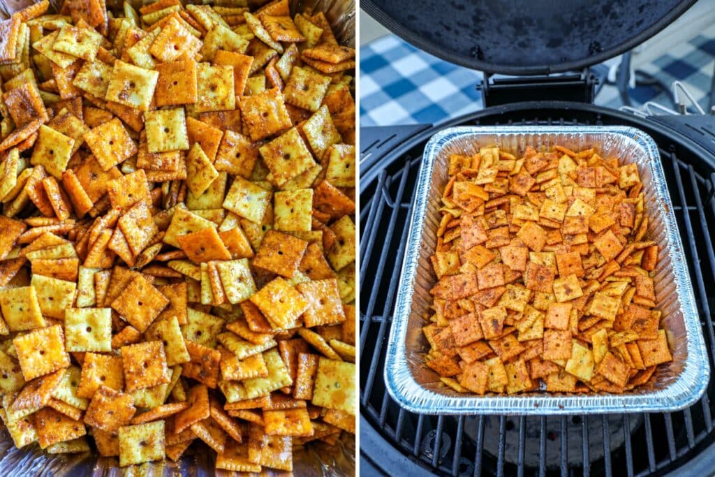 How to smoke cheez its on the grill