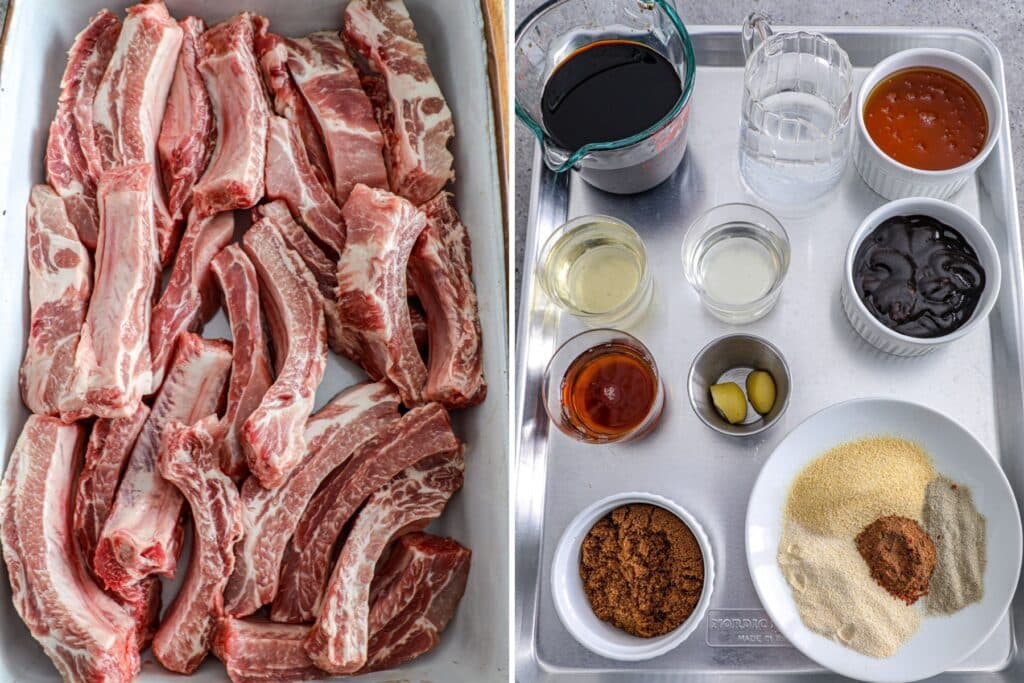 Ingredients for making Sticky Ribs Recipe
