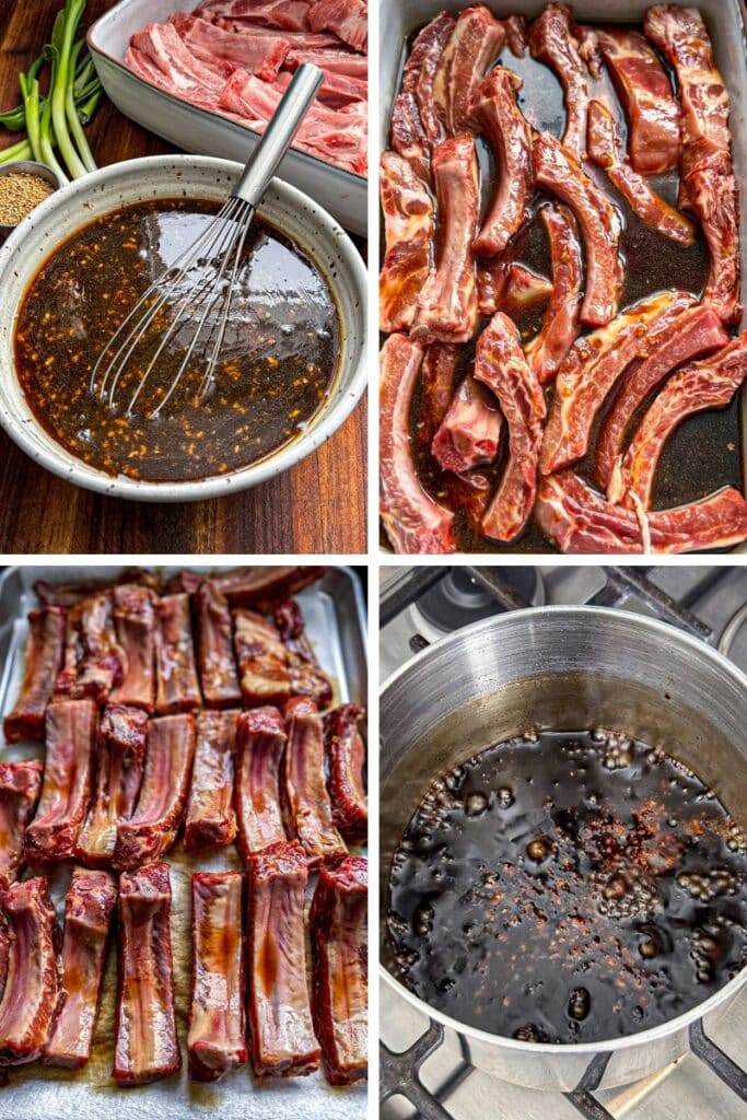 Steps for marinating the ribs