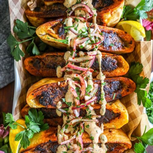 Arayes (Middle Eastern Stuffed Pitas)