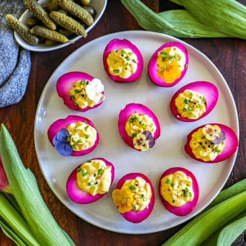 Beet Deviled Eggs Recipe