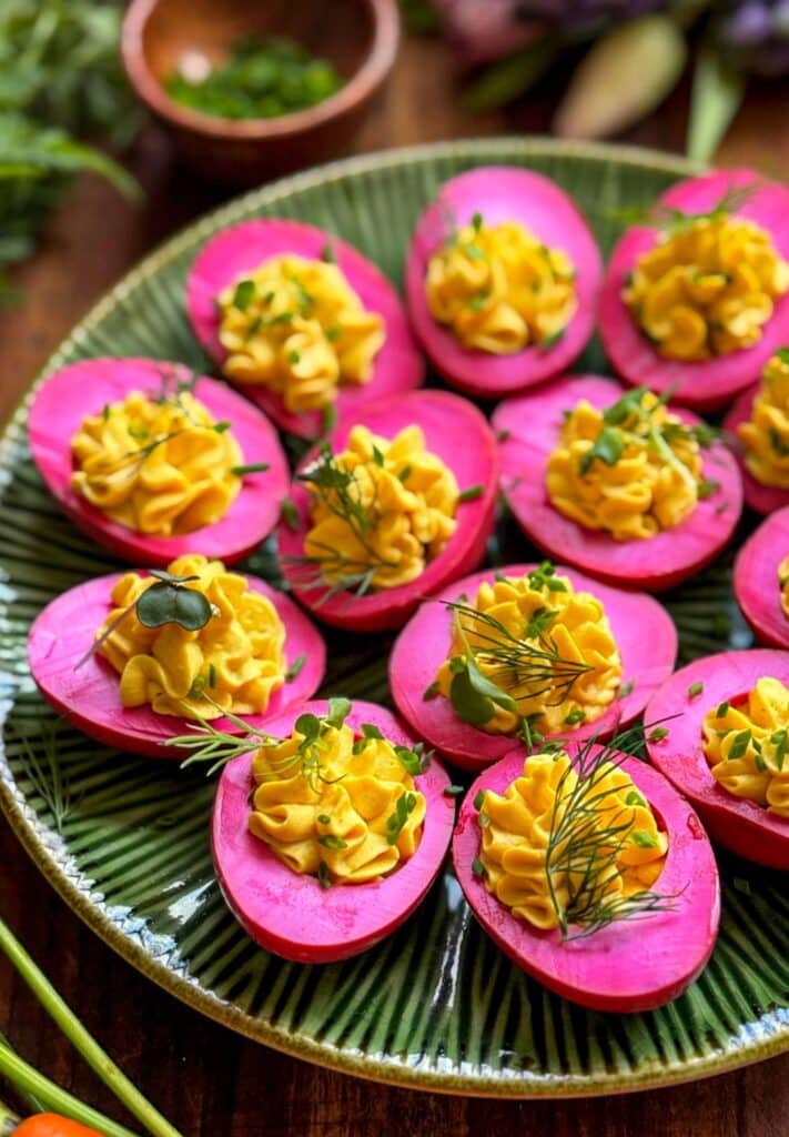 Beet Deviled Eggs Recipe