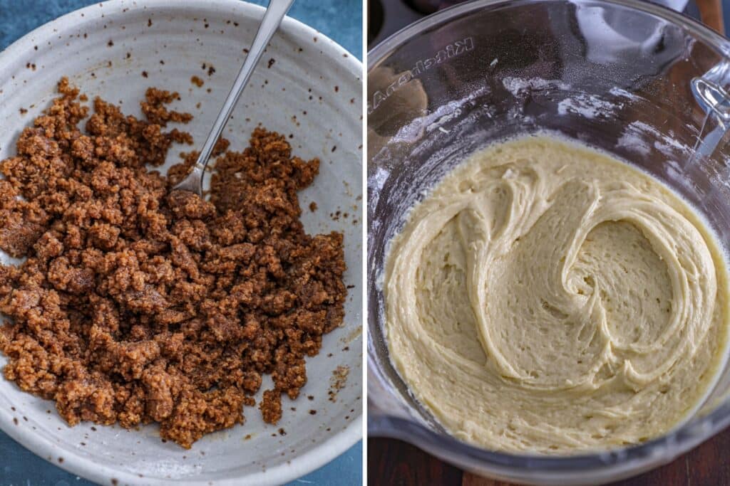 Steps to make the batter and filling