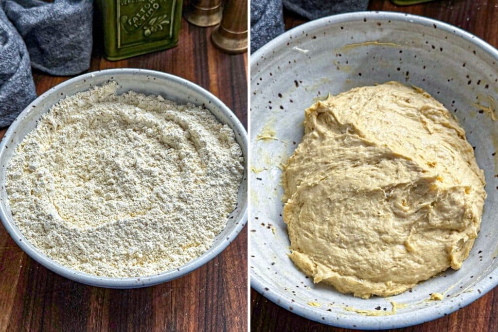 Preparation steps for making Einkorn Bread